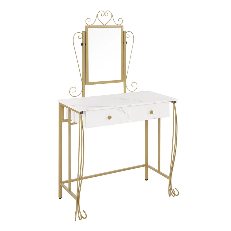 Vanity Mirror Table Set