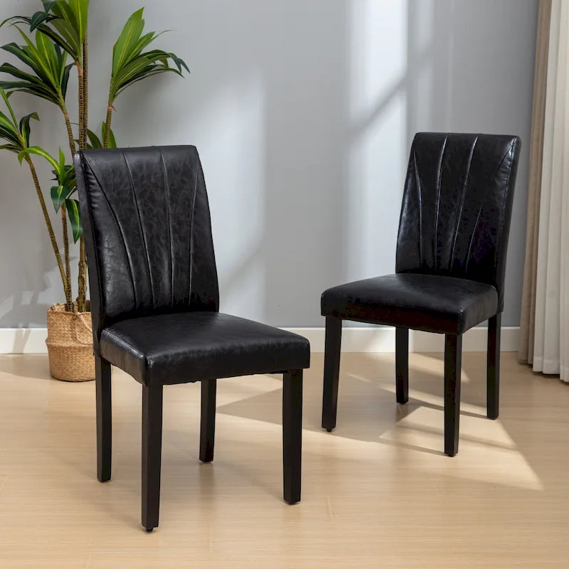 VECELO Upholstered Dining Chairs Set of 2 Parson Classic Upholstered Dining Chair,Modern 37 Parson Chairs