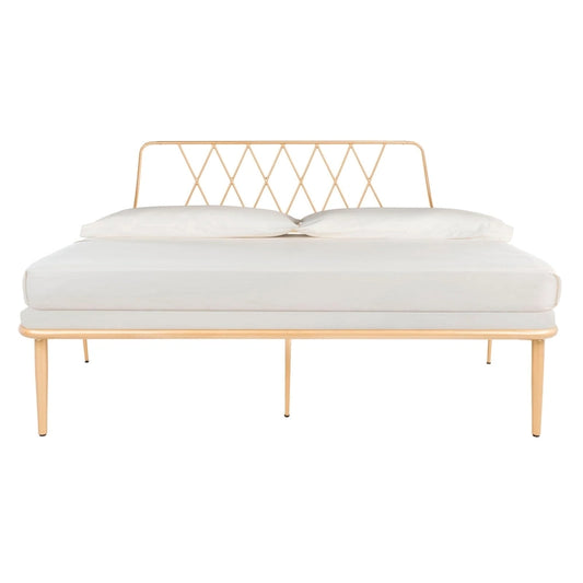 SAFAVIEH Aggie Gold Platform Bed