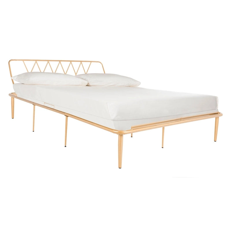 SAFAVIEH Aggie Gold Platform Bed