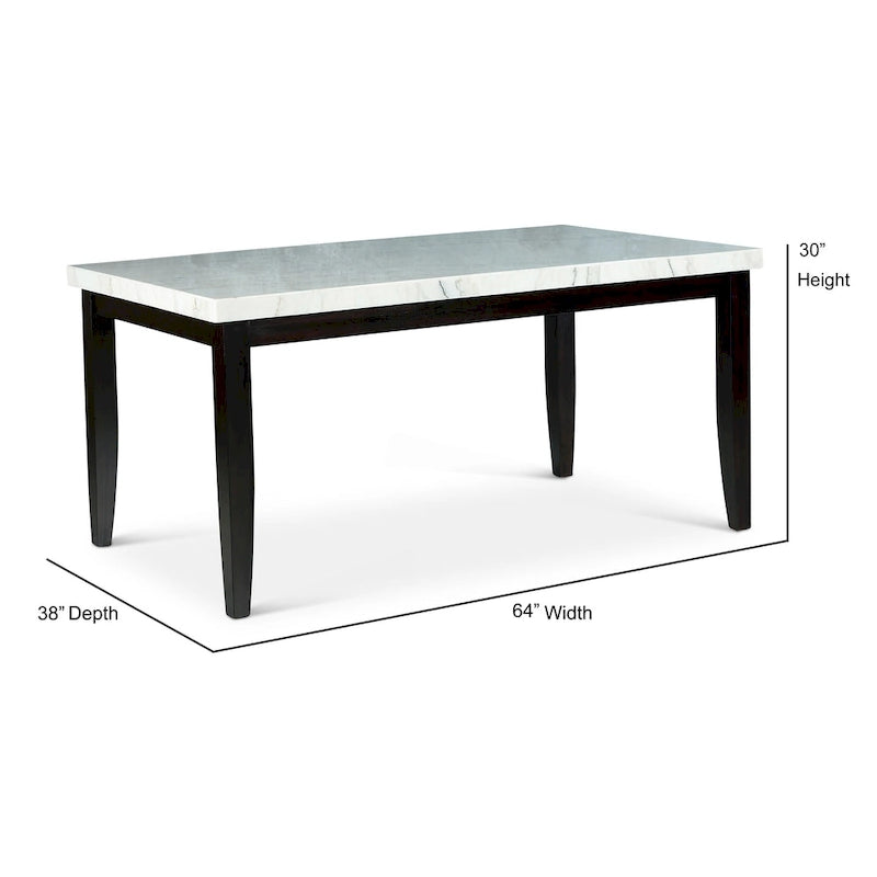 Steve Silver Winlock White Marble Dining Table