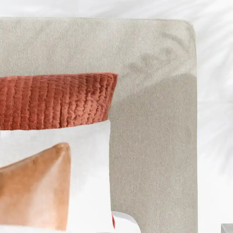 Classic Home Tate Upholstered Bed in Cream