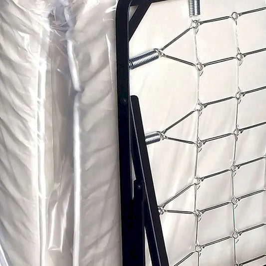 Metal Rollaway Folding Bed with 39 Inch Mattress and Casters, Black