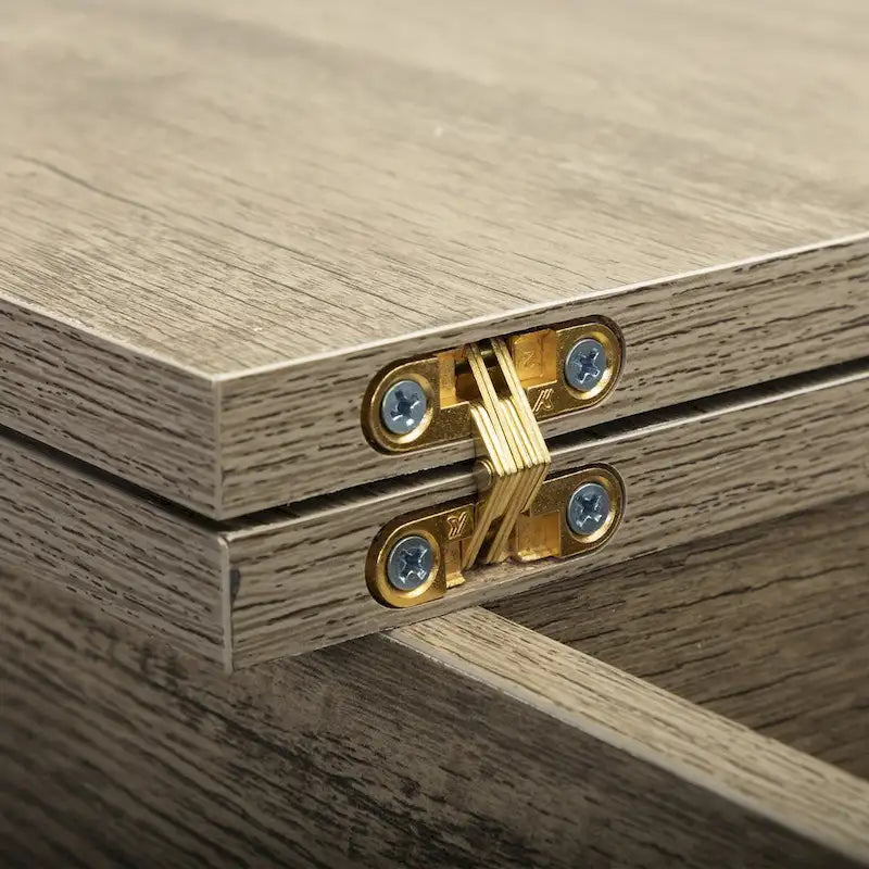 Farmhouse Flip Top Nightstand End Table W/Drawer 2AC Outlets 2USB