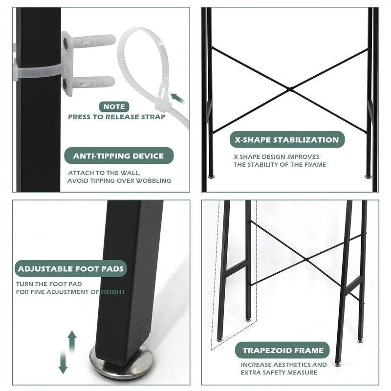 Over the Toilet Storage Cabinet - 11.6D x 24.6W x 67H