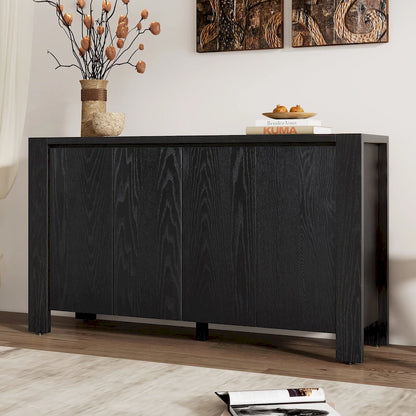 Retro 4-door Sideboard with Distressed Finish