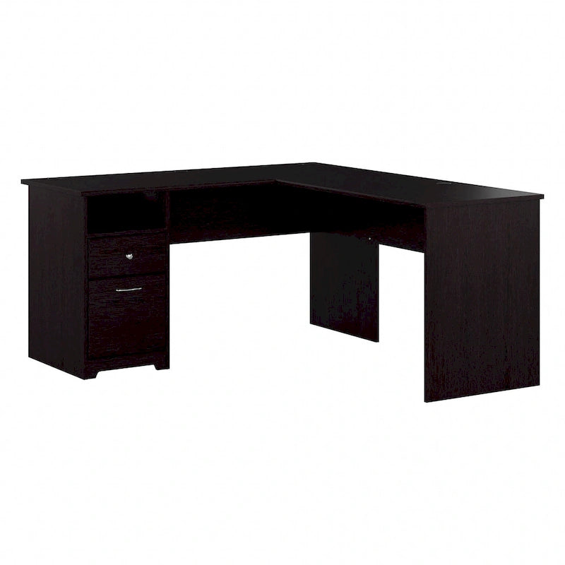 Cabot 60W L-Desk with Hutch and Drawers by Bush Furniture