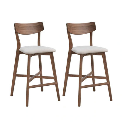 Counter Stools Set of 2, Modern Bar Stools with Backs, Counter Height Bar Stools, Upholstered Counter Chair for Kitchen Island