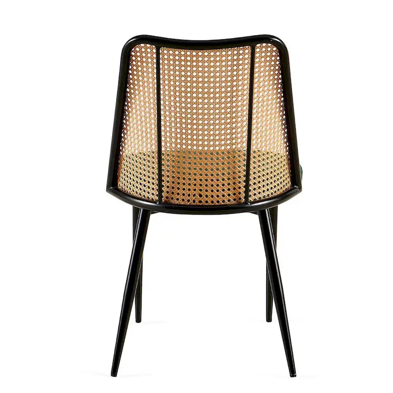 Dining Chairs Set of 4,Boucle Chairs with Natural Cane Back