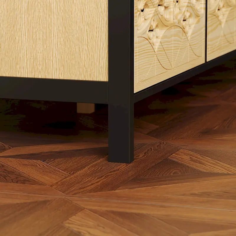 Exquisite Carved and Hollowed Nine Drawer Cabinet Elegance Meets Function Dresser Chest