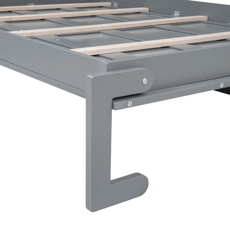 Queen Size Murphy Bed Wall Bed with Top Cabinets