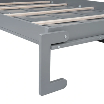 Queen Size Murphy Bed Wall Bed with Top Cabinets