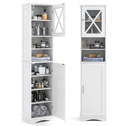 Costway 67 Tall Bathroom Cabinet Freestanding Storage Cabinet with 5 - See Details