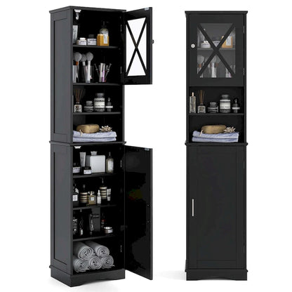Costway 67 Tall Bathroom Cabinet Freestanding Storage Cabinet with 5 - See Details