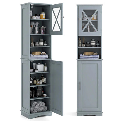 Costway 67 Tall Bathroom Cabinet Freestanding Storage Cabinet with 5 - See Details