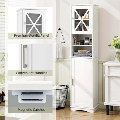 Costway 67 Tall Bathroom Cabinet Freestanding Storage Cabinet with 5 - See Details