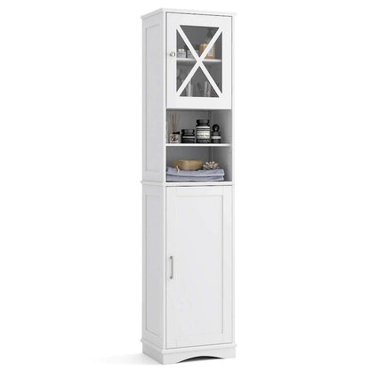 Costway 67 Tall Bathroom Cabinet Freestanding Storage Cabinet with 5 - See Details