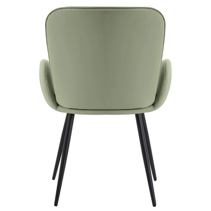 Set of 4 Cat-Scratch Resistant Dining Chairs with Gold Metal Legs