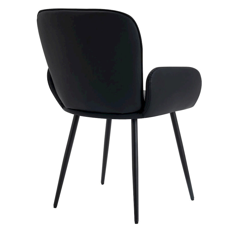 Set of 4 Cat-Scratch Resistant Dining Chairs with Gold Metal Legs