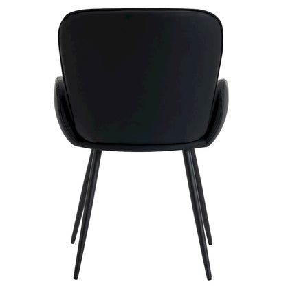 Set of 4 Cat-Scratch Resistant Dining Chairs with Gold Metal Legs