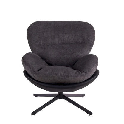 Modern Chenille 360 Swivel Office Chair with Metal Base Frame