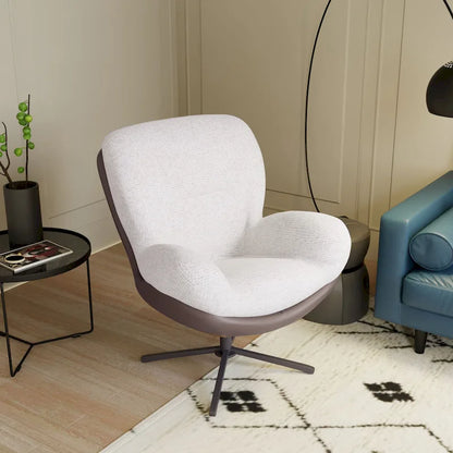 Modern Chenille 360 Swivel Office Chair with Metal Base Frame