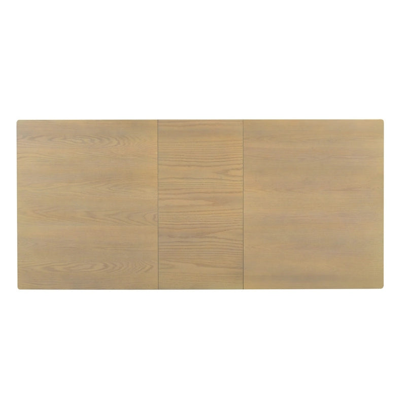 7 Pcs Dining Table Set, Solid Wood Table and Chairs Set with Extendable Dining Table, 2 Drawers and 6 Upholstered Chairs