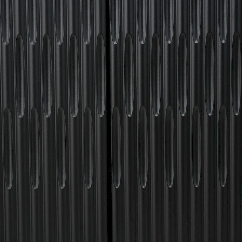 Buffet Cabinet with 4 Curved Bottom Doors, Sideboard Cabinet with Metal Legs, Console Table with Adjustable Shelf