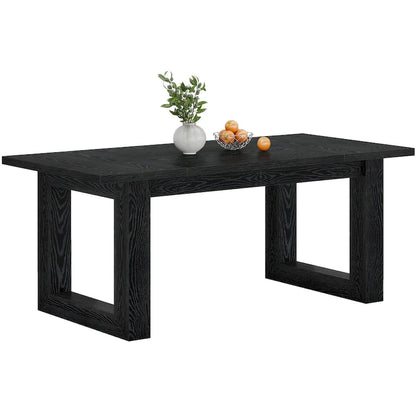 63-Inch Rectangular Wood Farmhouse Kitchen Dining Table for 4-6