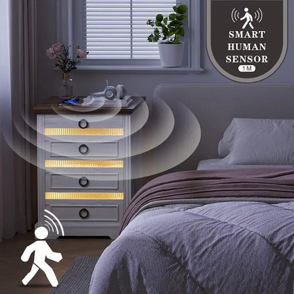 2-Drawer Nightstand With Charging Station and Gun Drawer (Set of 2)