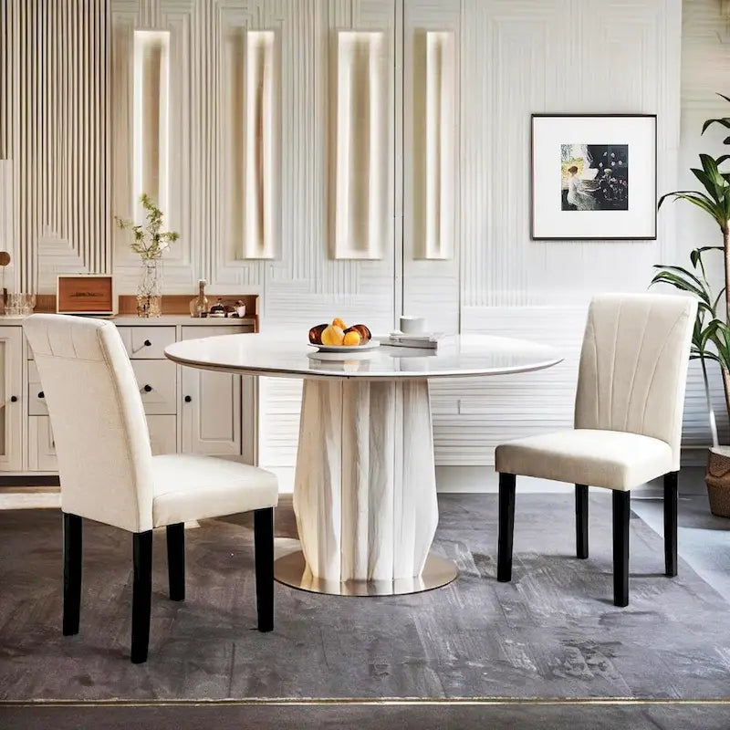 VECELO Upholstered Dining Chairs Set of 2 Parson Classic Upholstered Dining Chair,Modern 37 Parson Chairs