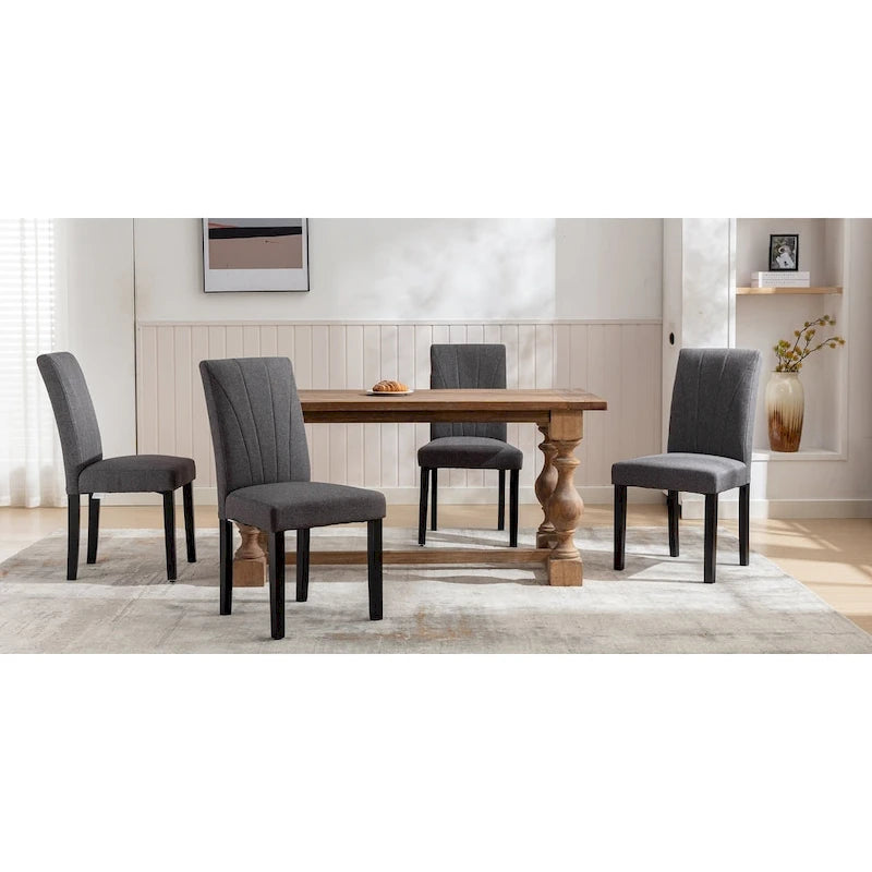 VECELO Upholstered Dining Chairs Set of 2 Parson Classic Upholstered Dining Chair,Modern 37 Parson Chairs