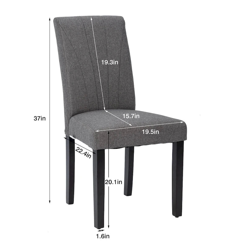 VECELO Upholstered Dining Chairs Set of 2 Parson Classic Upholstered Dining Chair,Modern 37 Parson Chairs