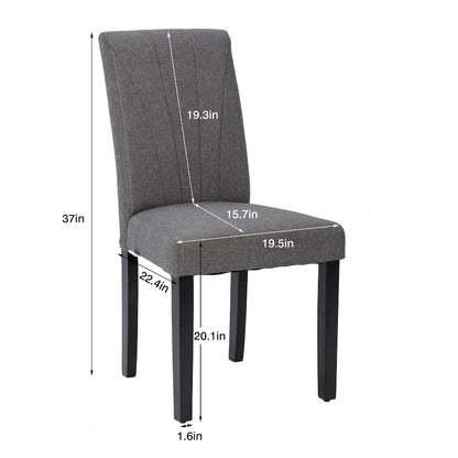 VECELO Upholstered Dining Chairs Set of 2 Parson Classic Upholstered Dining Chair,Modern 37 Parson Chairs
