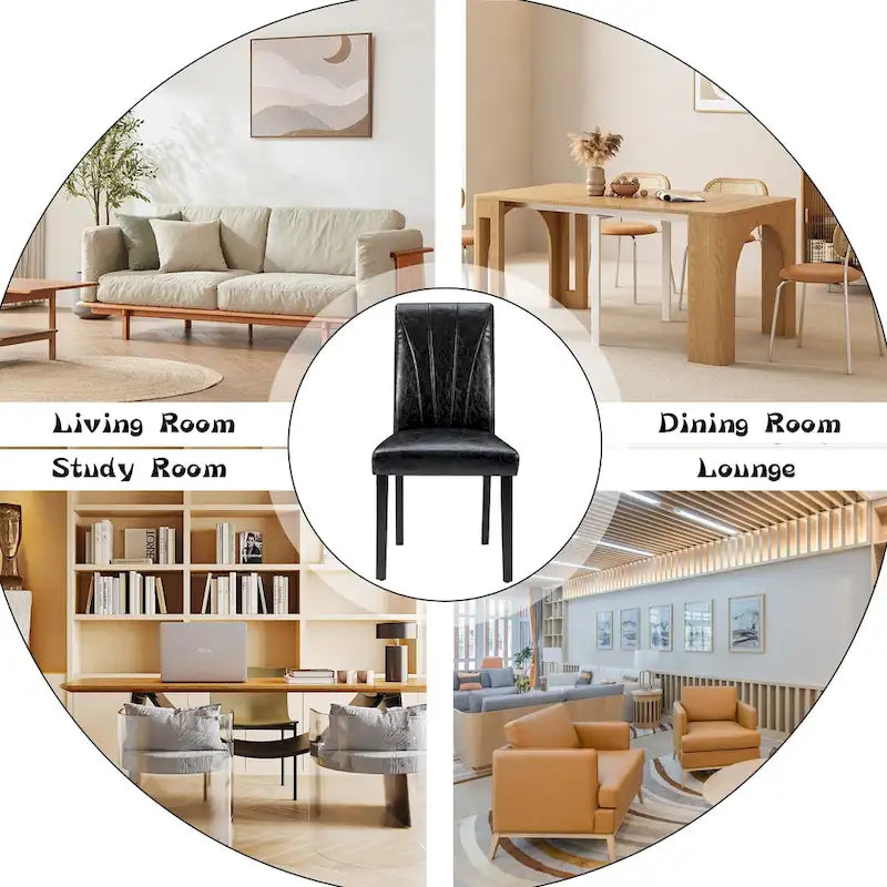 VECELO Upholstered Dining Chairs Set of 2 Parson Classic Upholstered Dining Chair,Modern 37 Parson Chairs