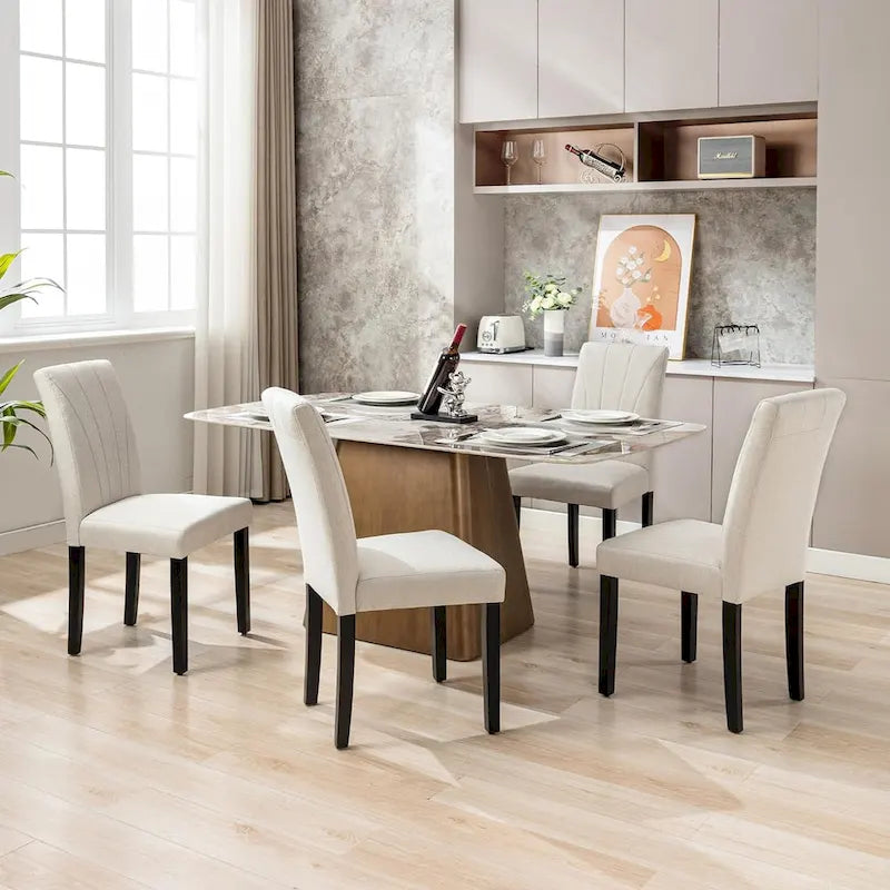 VECELO Upholstered Dining Chairs Set of 2 Parson Classic Upholstered Dining Chair,Modern 37 Parson Chairs