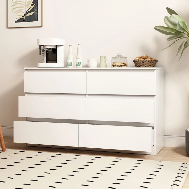 Large 6 Drawers Chest of Drawer Dressers Table