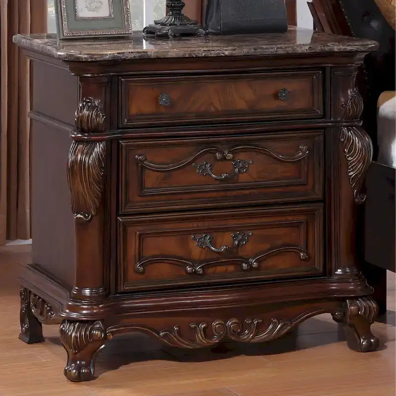 Furniture of America Eugene Traditional 3-Piece Solid Wood Panel Bedroom Set