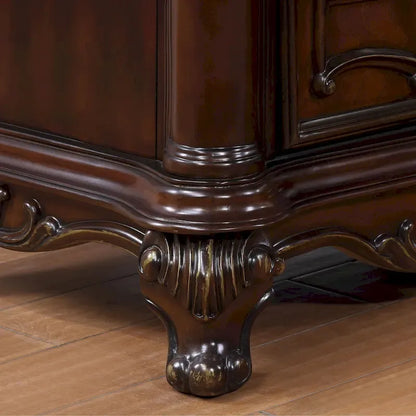 Furniture of America Eugene Traditional 3-Piece Solid Wood Panel Bedroom Set