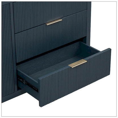 Minimalist Wave-Pattern Sideboard with Functional Storage