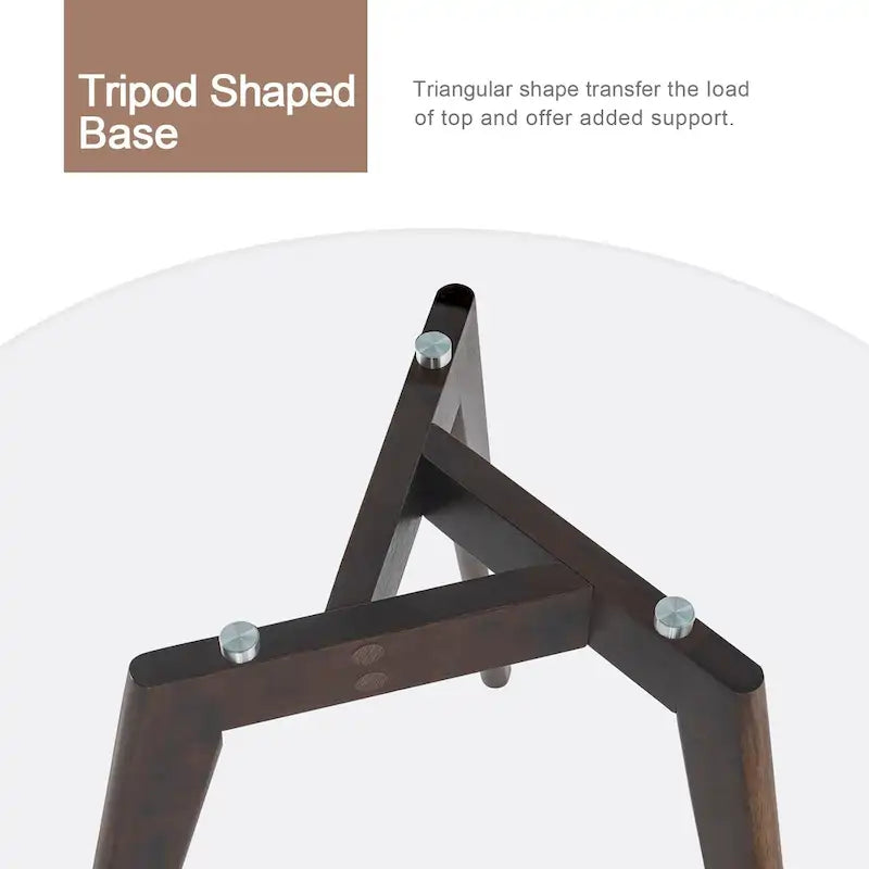 Ivinta Modern Small Dining Table Round Glass Coffee Table Farmhouse Kitchen Table