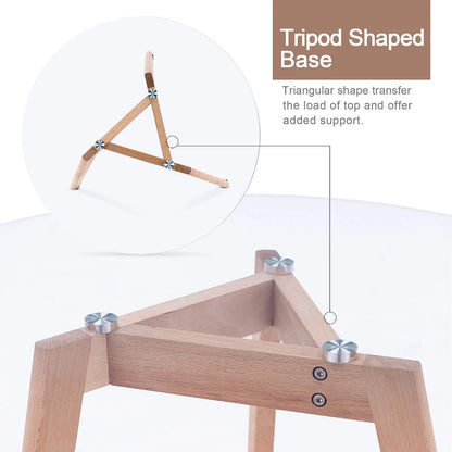 Ivinta Modern Small Dining Table Round Glass Coffee Table Farmhouse Kitchen Table