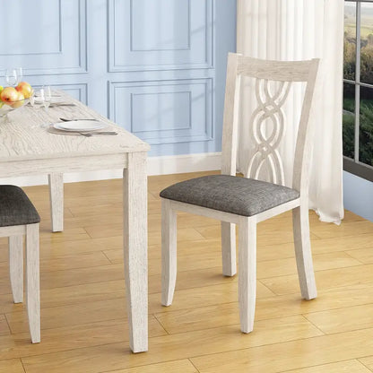 Javlergo Modern Solid Wood Dining Chairs with Upholstered Seat