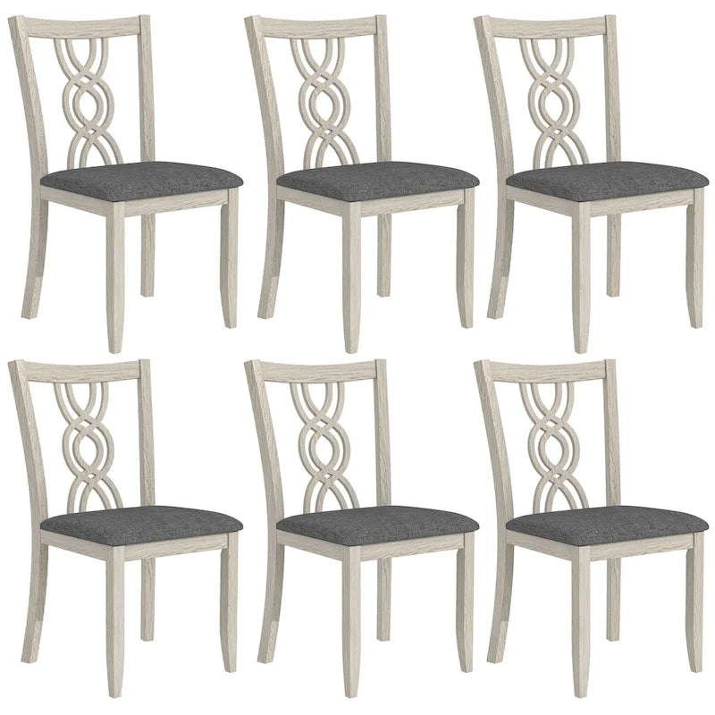 Javlergo Modern Solid Wood Dining Chairs with Upholstered Seat
