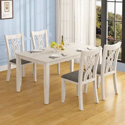 Javlergo Modern Solid Wood Dining Chairs with Upholstered Seat