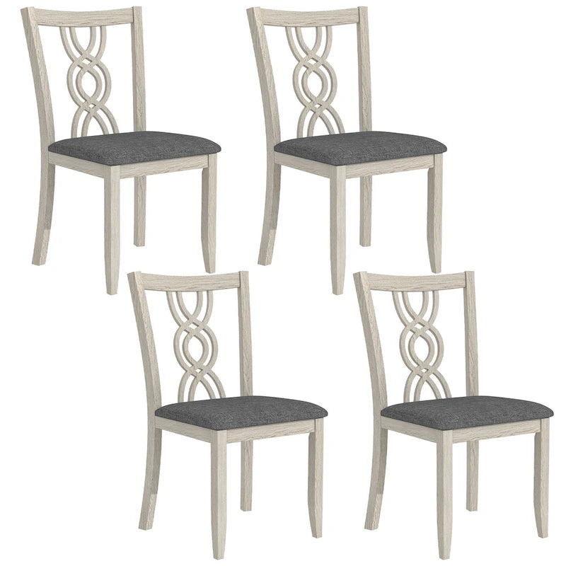 Javlergo Modern Solid Wood Dining Chairs with Upholstered Seat