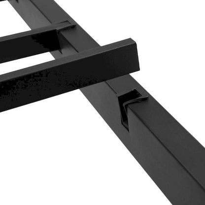 King Size Modern Metal Platform Bed with Wooden Headboard,2 Drawers and LED Lights