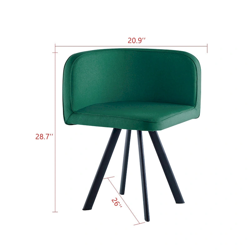 Modern 7-Piece Dining Set with Rectangular Marble Table & 6 Upholstered Chairs