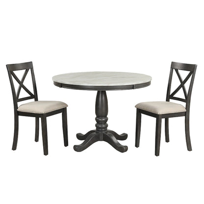 5-Piece Modern Wooden Dining Set with Round Table & Chairs
