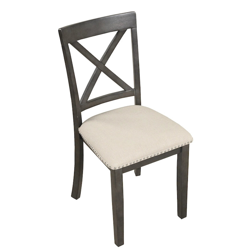 5-Piece Modern Wooden Dining Set with Round Table & Chairs